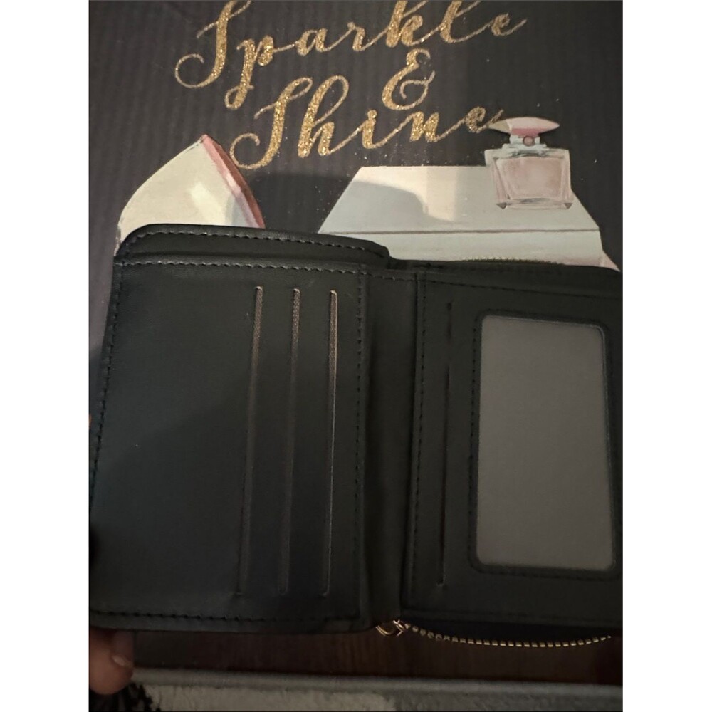 Jolene Couture Black Leather Wallet with Gold Accent - Picture 3 of 4